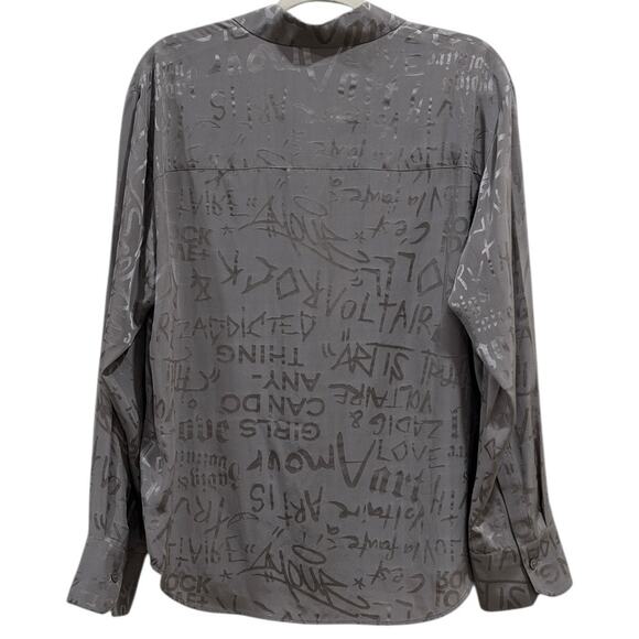 Zadig & Voltaire Morning Jac Manifesto Silk Blouse - Picture 6 of 9
